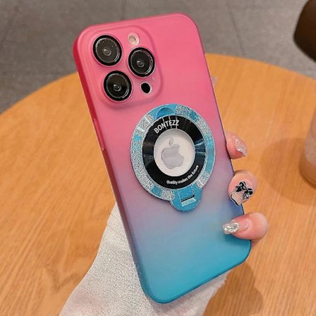 For iPhone 13 Pro Støtte Gradient Farge Telefondeksel Hard PC Beskyttelse Kompatibel Med Magsafe