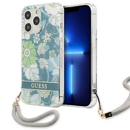 Guess GUHCP13LHFLSN iPhone 13 Pro / 13 6,1" grøn/grøn hardcase Blomsterrem
