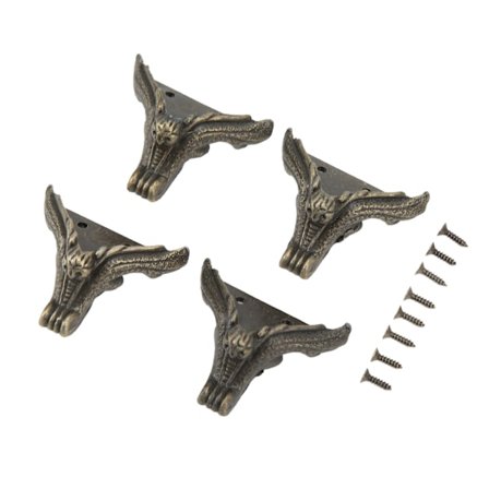 4 stk. smykkeskrin fødder Tigerfødder Form Zinklegering Robust Rustsikker Korrosionsbestandig Vintage stil Smykkeskrin ben