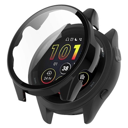Til Garmin Forerunner 265 Smart Watch PC Urkasse med Hærdet Glas Skærmbeskytter -[HK]