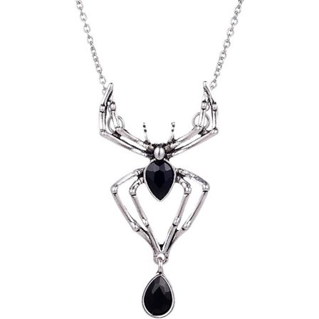 Edderkopp Halskjede Krystall Edderkopp Henge Smykke Punk Stil Reptil Smykker for Menn og Kvinner Halskjede