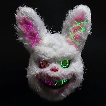 Desdfcer Halloween Maske, Skræmmende Halloween Maske til Kvinder og Mænd, Halloween Kanin Navn