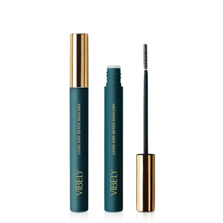Vibely Slank Tjock Ultrafint borsthuvud Grön Tube Color Mascara Curling Naturlig Vattenfast Mascara