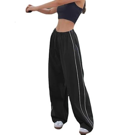 Sweatpants til kvinder - Parachute-bukser - Y2k-bukser - Baggy Cargo-bukser - Parachute-bukser - Teen Y2K - Bukser med vide ben - Vintage Baggy-bukser