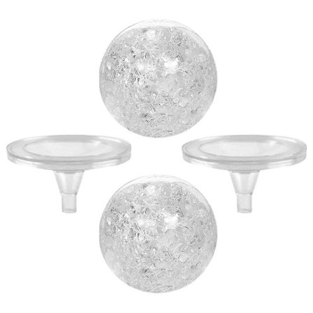 Kulefontene Krystallkule Vannfontene Dekor Hjem og Kontor Klar Kule Design 6cm Transparent 2 stk