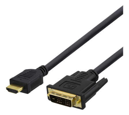 Deltaco HDMI-113D - adapterkabel - HDMI / DVI - 3 m