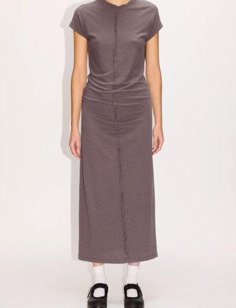 Hope Roll Dress Plum Grey Hemp - Brown - 34