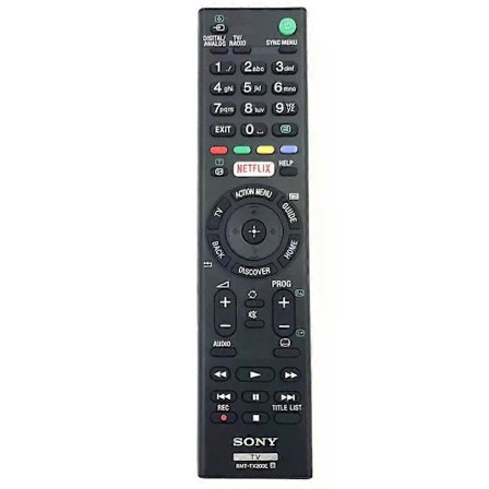 Sony TV Fjernbetjening RMT-TX200E Kompatibel med KD-65XD7505 KD-55XD7005 LCD Smart TV