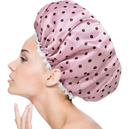 Brusehætte, elastisk badehætte, genanvendelig hat med elastiske bånd til kvinder og piger, brusebad, spa, salon