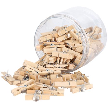 100 kpl puuklipsejä Mini Retro Koti Valokuva Seinäkoriste Käsityö Joulukuusen Klipsi