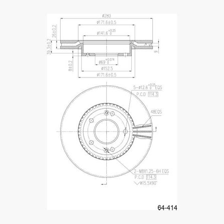 Bromsskiva - Biltema