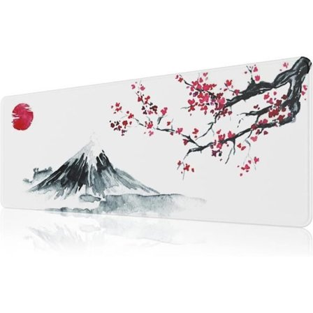 XXL Japansk Kunst Musematte - Skrivebordsmatte 80 x 30 cm | Skrivebordsmatte, PC-tilbehør, Gaming Musematte