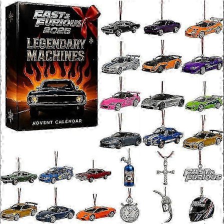 2025 Julekalender Dekor Akryl Ikke-3D FULL STIL_Billige Gaver