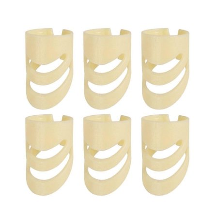 2 Set Gitarr Fingerplektrum DIY Plast Fingertoppsskydd Fingerplektrum för Gitarr Bas Mandolin Ukulele (Storlek L, 3st/Set)