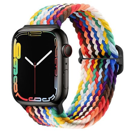 Apple Watch-armband i flätad nylon 42/44/45 MultiColor