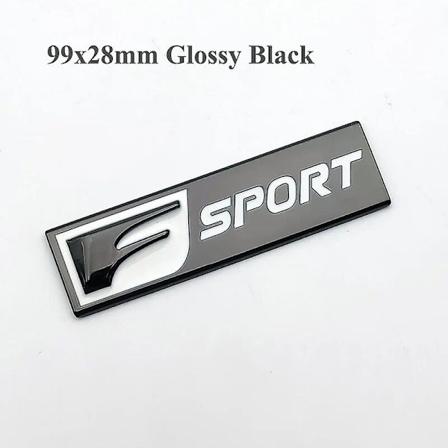 3D Metallisk Svart Rød Logo F SPORT Emblem FSPORT Navneskilt Bil Fender Badge Bagasjeromsdekal for Lexus F SPORT Klistremerke Tilbehør-Xin 99mm Glossy