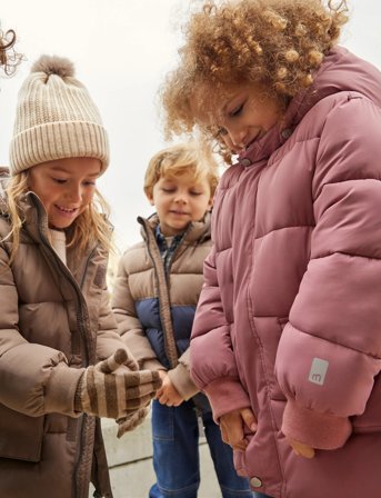 Minymo Quilted Jacket Colorblock - Brown - 104