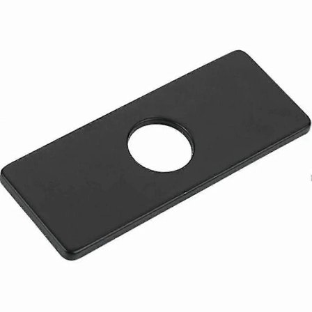 Täckbricka för blandare, håltäckning, rostfritt stål för badrum och kök. (Svart) 1 st