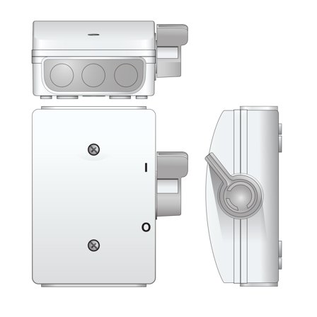 Norwesco 301014 Sikkerhetsbryter plastkapslet Type: SA 316 DV, Elfordeling & strømforsyning