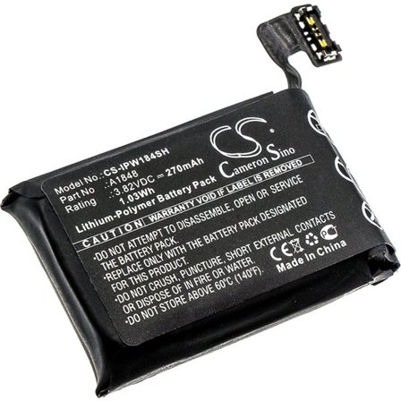 Batteri til smartklokke for Apple MQJU2LL/A, MQKW2LL/A, MQKV2LL/A og andre.