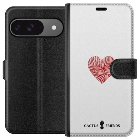 Yhteensopiva Lompakkokotelo Google Google Pixel 9 Pro Cactus and Friends - Fingerprint Love