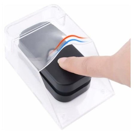 Vandtæt beskyttelse til dørklokkeknap, transparent beskyttelseskappe, trådløs, vægmontering, udendørs dørklokke regnslag