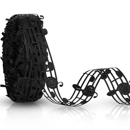 1m 28 mm ontto nuotti nauha leikattu musikaali Grosgrain nauha kaiverrettu musiikki merkintä käsityö nauhat musiikki