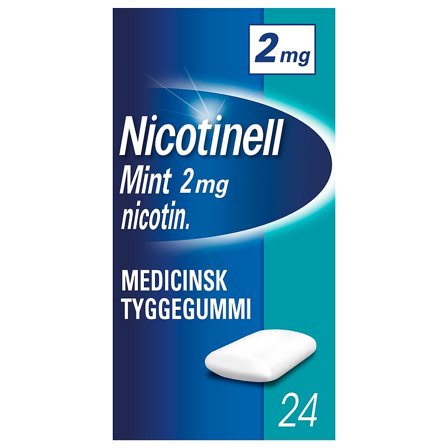 Nicotinell Mint Tyggegummi 2 mg 24 stk, Medicin & Pleje, Rygestop, Nikotintyggegummi