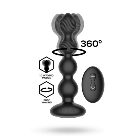 Mouve Butt Plug With Waving & Vibration With Remote - Vuxen.se - Analvibrator, Vibrerande butt plug