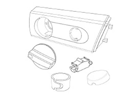 Franke 250 Panelsett med vrider og bryter, Ventilasjon