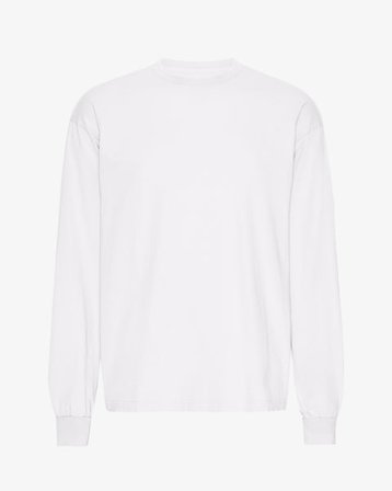 Oversized Organic LS T-Shirt - Optical White - Male - XL