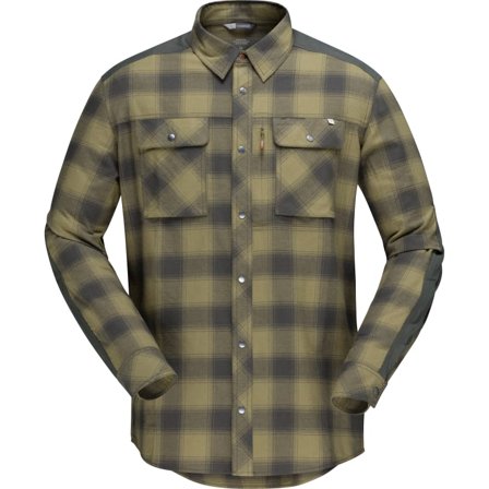 Norrøna Men's Svalbard Flannel Shirt Men long-sleeved shirts Green L
