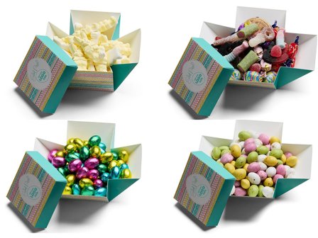 Påskkub påskmönster nougatägg 200g - Lyreco - Profilsortiment - Säsong - Påsk