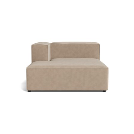 Lissabon XL Chaiselong Venstrevendt Rebel Mørk Beige Sofa: Holdbar Modulsofa med Kvalitetsstof - 130x170x72cm