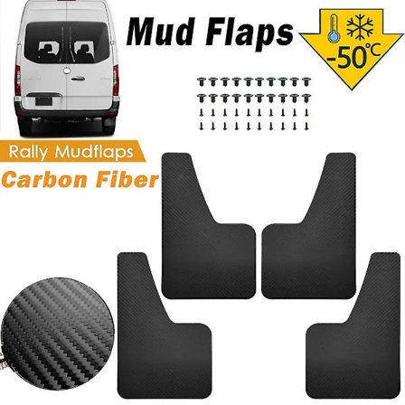 4 kpl Racing/rally Mud Flaps -roiskeläpät Fiat Ducato Peugeot Boxer Ram Promaster Citroen Jumper Relay -malleihin, roiskesuojat, lokasuojan levikkeet