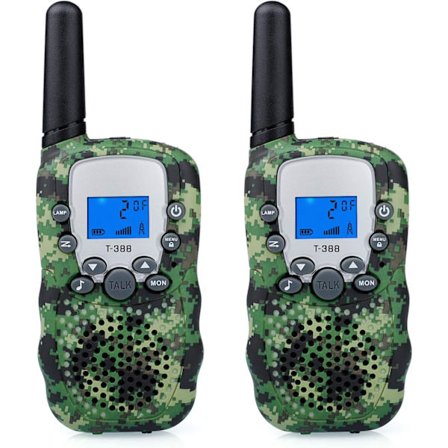 Camouflage Walkie Talkie 3km Langt Rækkevidde, Udendørs Campingspil Bedste Gaver til Børn