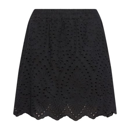 Tiffany Dalia, Midi Skirt, Cotton - Black Kjolar Dam Svart S/M