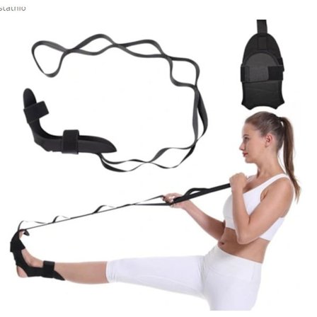 Fodstrækker og lægstrækker - Yoga Strækrem - Ben- og lægstrækkerrem med justerbare løkker