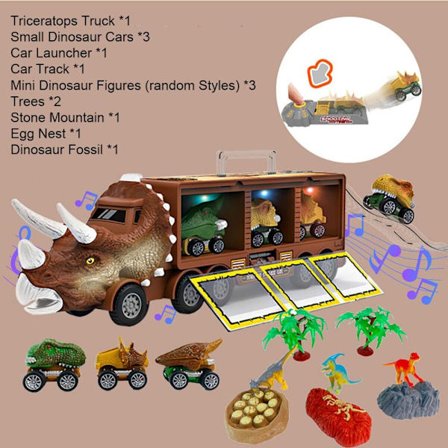 Dinosaur Transport Leke Dinosaur Truck Leke BRUN