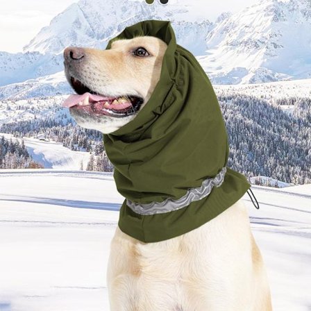 Lugnande hundhuva - Vattentät & varm hundhalsduk i ett
