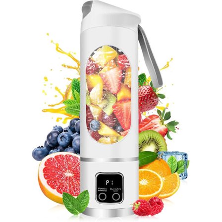 Bärbar Blender Personlig Elektrisk USB, 500ML Bärbar juicepress Shakes och Smoothies Blender, Små Blenders, Mixning, Kompakt, Bekväm och Mångsidig (