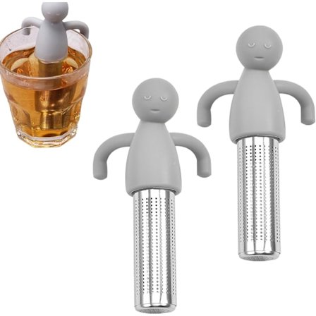 2 st teinfuser för löst te, 304 rostfritt stål finmaskigt löst teinfuser, rostfritt stål för löst te, tesil för löst te finmaskigt