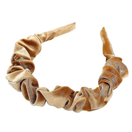 Elegant Folds Hårband i Velour, Trendig Hårband för Dam och Flickor (Ginger)
