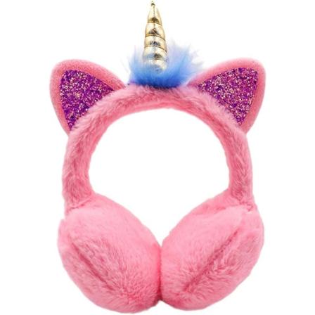 Yksisarvisen korvaläpät tytöille, lapsille ja naisille, pehmeät plyysikorvalämmittimet, talven korvalämmittimet