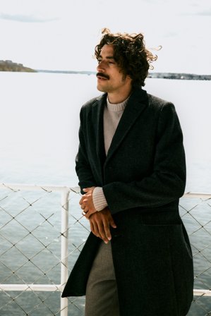 Kappahl | Płaszcz z mieszanki wełny | Ciemnoszary