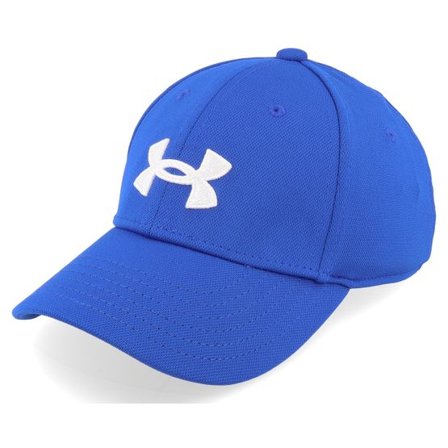 Under Armour - Blå adjustable Keps - Kids Boy's Blitzing Royal Flexfit @ Hatstore