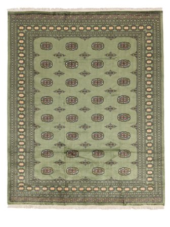 Pakistan Bokhara 2Ply Rug Hand Knotted 201X250 Green/Dark Green Pakistan