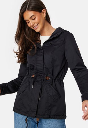 ONLY - Lorca Canvas Parka - Black - Kläder - - Bubbleroom Parajumper