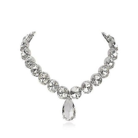 Strasshalsband för kvinnor, kort sektion, litet nyckelben, trendigt smyckeshalsband