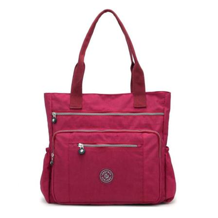 Damer Dam Handväska Mode Vattentät Nylon Versa Wine Red